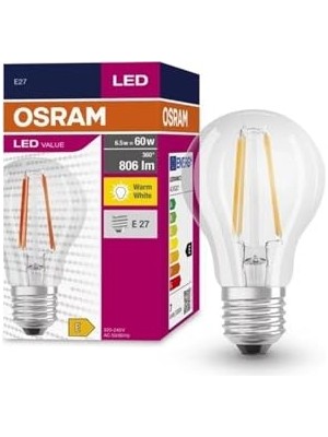 Mey İthalat 6,5W (60W) Rustik LED Ampul, 2700 Kelvin Sarı Işık