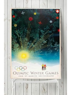 Mey İthalat (PSTER7499) Olympic Winter Games Vintage Poster (80X115 Cm)