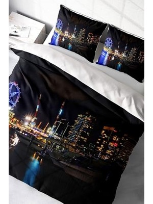 Mey İthalat Harbor Night Modern Çift Kişilik Nevresim Takımı, MONOHOME4104