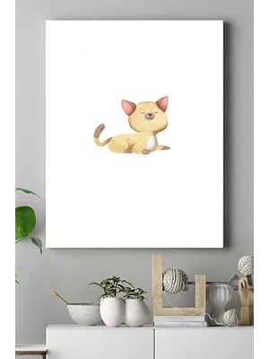 Mey İthalat PSTER16530 Kedi Tasarım Çocuk Odası Kanvas Tablo 50 x 70