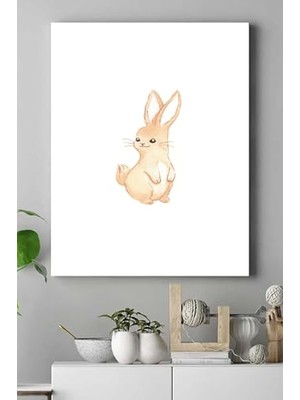 Mey İthalat (PSTER18080) Tavşan Tasarım Çocuk Odası Kanvas Tablo 50 x 70