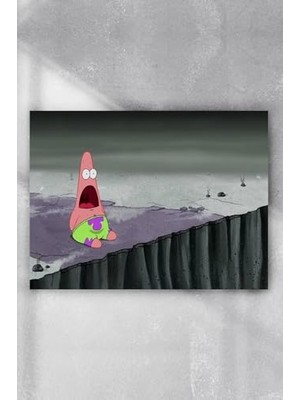 Mey İthalat (PSTER21518) Şaşkın Patrick Eğlenceli Mizahi Poster (30X40 Cm)