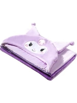 Mey İthalat Kuromi Kapüşonlu Sanrio Lisanslı Battaniye