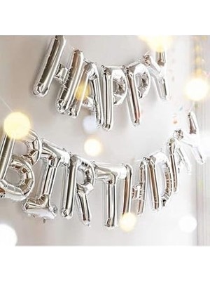 Mey İthalat T Harf Folyo Gümüş Balon, Küçük, 35 cm