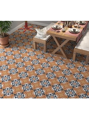 Mey İthalat Stickerart Yer Kaplama Zemin Kaplama Folyosu 65X130 cm Azulejos Floor Karo
