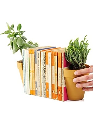 Mey İthalat Kahverengi Plastik Saksı-Kitap Sehpası, 12 x 12 x 15,5 cm