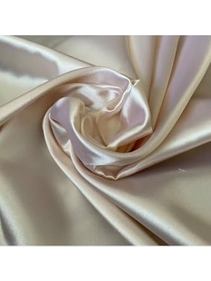 Mey İthalat Pudra Saten Kumaş, 150 cm En, Abiye ve Ev Tekstili Kullanımı