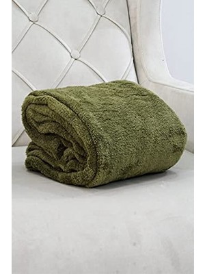 Mey İthalat Wellsoft Peluş Polar Tv Battaniyesi, Çift Kişilik, 220 * 230, Haki