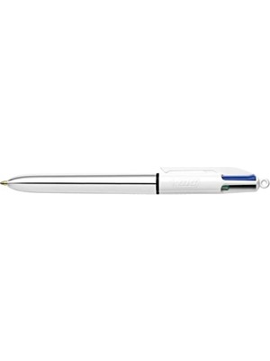Mey İthalat 4 Renkli Gümüş Tükenmez Kalem, 0,32 mm