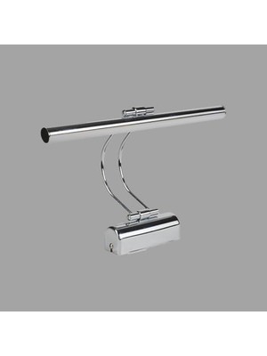 Mey İthalat 35 cm Elektrikli 4000K Soft Beyaz Flüt LED Aplik, Gümüş Krom Renk