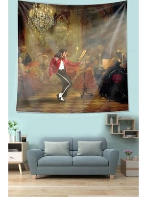 Mey İthalat Michael Jackson Temalı Sanatsal Kumaş Duvar Örtüsü, Leke Tutmaz, PNTR551,100 x 100