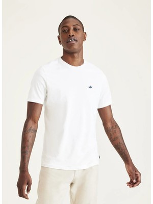 Dockers Beyaz Erkek %100 Pamuk T-Shirt A3143-0000