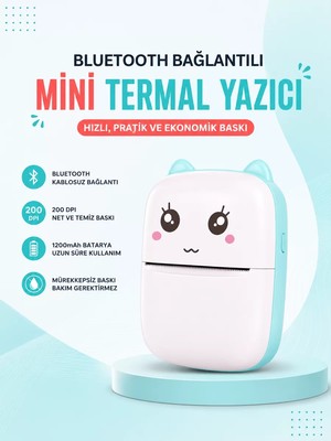Ankaverse Mürekkepsiz Baskı Teknolojili Bluetooth Cep Yazıcısı