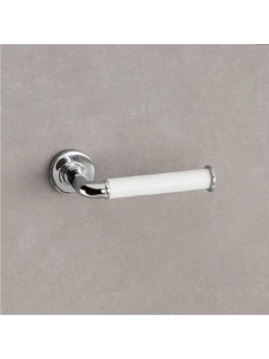 Mey İthalat Nord Tuvalet Kağıtlığı, Krom/beyaz Renk, 48X79X155 mm