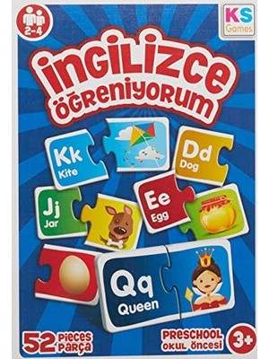 Mey İthalat Çocuk Ingilizce Öğreniyorum 52 Parça Puzzle