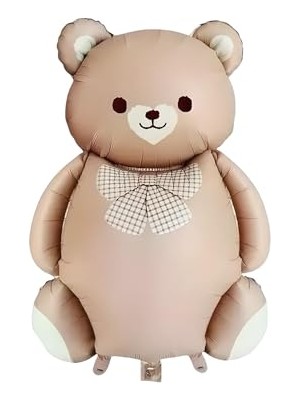 Mey İthalat Retro Büyük Karamel Ayı Folyo Balon Teddy Bear 65,5-90 cm