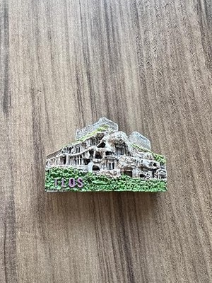 Mey İthalat Tlos Antik Kent Dekoratif Mıknatıslı Antik Şehir Tasarımı, Beyaz ve Yeşil
