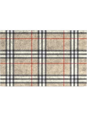 Mey İthalat Kapı Önü Paspası, Modern ve Şık, Ev, Ofis ve Dış Mekân Kullanımı Için (Ekose) 45X65