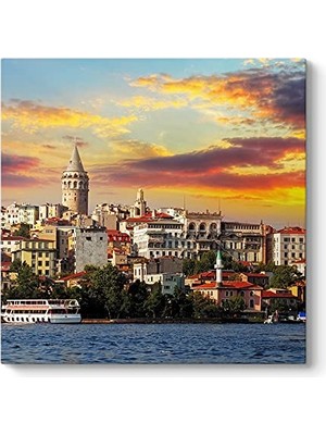 Mey İthalat Galata Tower Manzara Tablosu 30 x 30