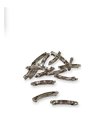 Mey İthalat 5 cm Gümüş Otomatik Örgü Toka Aparatı, Metal Klips, 5 Adet
