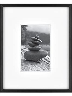Mey İthalat Siyah Metal Galeri Duvar Çerçevesi, 20,3 x 25,4 Cm, 10,16 x 15,2 cm Fotoğraf Için