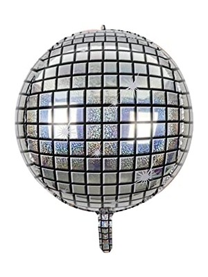 Mey İthalat 22" Inç 4d Büyük Boy Gümüş Disco Küre Folyo Balon