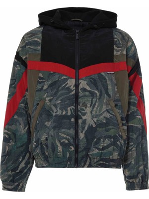 Just Cavalli Haki Erkek Regular Fit Kamuflaj Desenli Mont 79OAS404