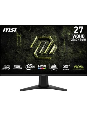 Mey İthalat 27" Mag 275QF E20; Gaming Monitör, Wqhd, 16:9, Flat, Rapid Ips, 200Hz, 0.5ms (Gtg, Min.), Freesync Premium