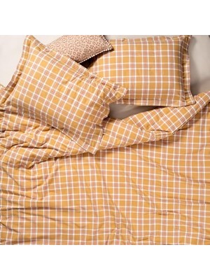 Mey İthalat Pamuk Nevresim Seti, King Size, Hardal Sarısı