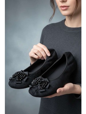 Ceyda Shoes Süslü Kadife Ev,hac Tavaf Umre Babeti, Hediye, Günlük Babet,tüylü Babet, Panduf, Patik, Gösteri Pisi Pisi