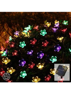 Eser Ticarett Solar 30 Ledli Çiçekli Rgb Güneş Enerjisi