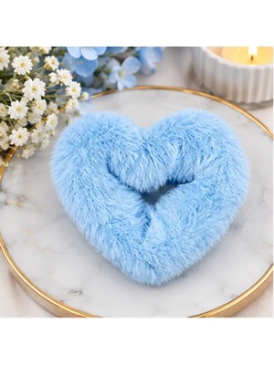 Vipfoni Peluş Kalp Şeklinde Mandal Toka Yumuşak Pofuduk Toka Soft Renkler