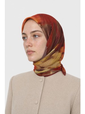 Mooncorn Ruby Desen Organik Eşarp