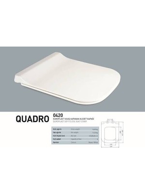 Nkp Quadro Yavaş Kapanır Klozet Kapağı 0420