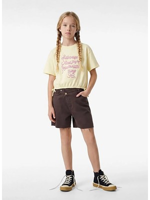 Koton Sarı Kız Çocuk Baskılı T-Shirt 6SKG10179AK