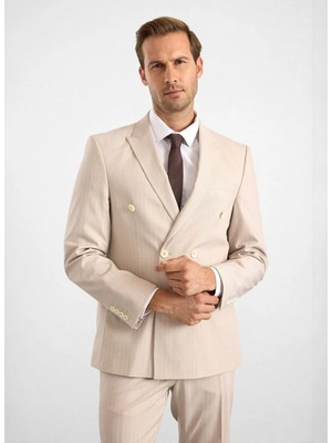 Süvari Bej Erkek Slim Fit Takım Elbise STK1006900006