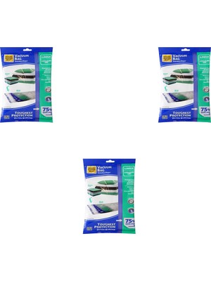 Magic Saver Bag Vakumlu Giyisi Yastık Yorgan Saklama Torbası Poşeti Hurç -Mega -100X130 Cm. -3 Adet