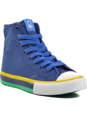 Benetton Kadın Kanvas Bilekli Sneaker Günlük Spor Ayakkabı Lacivert