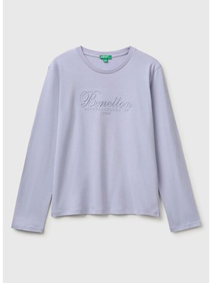 United Colors Of Benetton Lila Kadın T-Shirt 226A3ATNC10U819B-KJ_TIŞÖRT