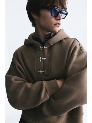 Vamos Boxy Fit Metal Klips Kapama Sweatshirt
