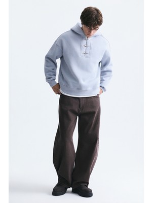 Vamos Boxy Fit Metal Klips Kapama Sweatshirt