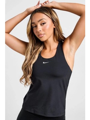 Nike Dri Fit Medium Support Padded Sports 2 In 1 Bra Tank Kadın Orta Destekli Dolgulu 2 Si 1ARADA Sütyenli Spor Atleti Siyah