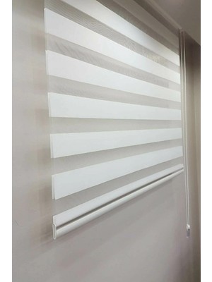 Bigpazar Beyaz Bambu Zebra Stor Perde