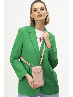 United Colors Of Benetton Kadın Pembe Telefon Bölmeli Çapraz Askılı Mini Omuz Çantası BNT-1213