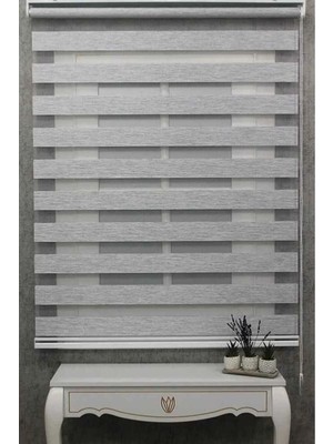 Bigpazar Gri Bambu Zebra Modern Perde 1.kalite Kumaş