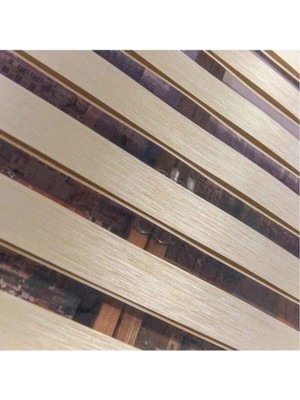 Bigpazar Sütlü Kahverengi Ithal Bambu Zebra Modern Perde Yüksek Kalite