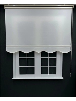 Bigpazar Beyaz Ithal Zebra Stor Güneşlik Perde Etek Dilimli Modern Perde