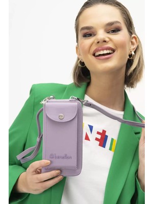 United Colors Of Benetton Kadın Lila Telefon Bölmeli Çapraz Askılı Mini Omuz Çantası BNT-1213