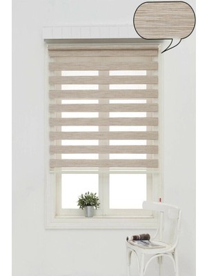 Bigpazar Sütlü Kahve Bambu Zebra Modern Perde