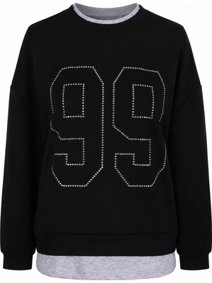 Trender 2699 Siyah Kadın Sweatshirt 27KI40000033